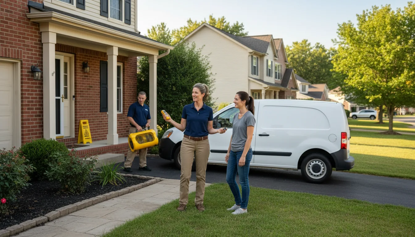 Water restoration image for Dehumidification And Cleanup Services in Left Hand, WV